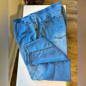 Ellos Women’s Plus Size 24 Soft Curvy Jeans elastic waist, straight skinny leg